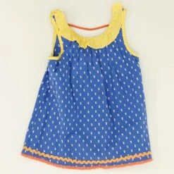 Blue Embroidery Detail Top