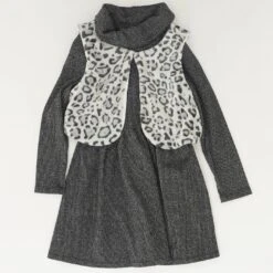 Gray Animal Print Dress