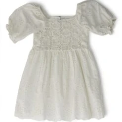 Zara White Eyelet Dress