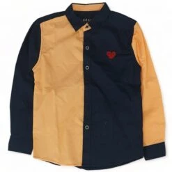 Navy Color Block Top