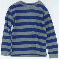 Blue/Gray Striped Top