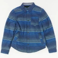 Blue Striped Outerwear