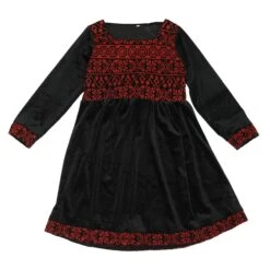N/A Black Embroidery Detail Dress