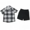 SHEIN Black Plaid Set