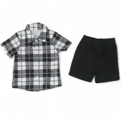 SHEIN Black Plaid Set