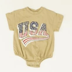 Brown Graphic Onesie