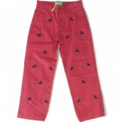 Coral Embroidery Detail Bottom