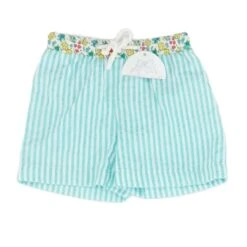 Turquoise Striped Bottom