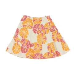 Vintage White Floral Tiered Skirt