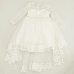 N/A Ivory Embroidery Detail Dress