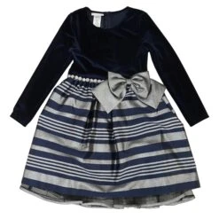 Navy Striped Dress