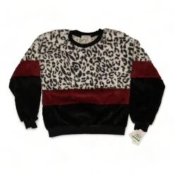 Maroon Animal Print Top