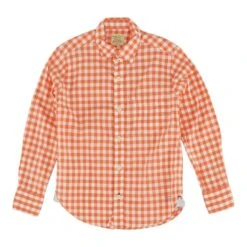 Coral Check Top