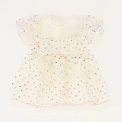 N/A Ivory Polka Dot Dress