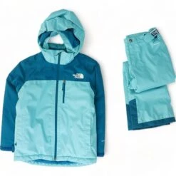 The North Face Turquoise Color Block Outerwear