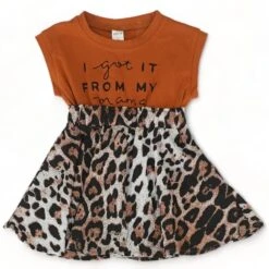 SHEIN Rust Animal Print Dress