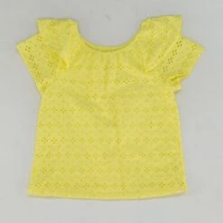 Yellow Eyelet Top