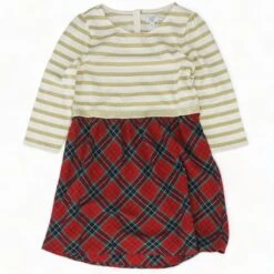 Multi Striped & Plaid Dress