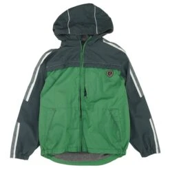 Green Color Block Outerwear