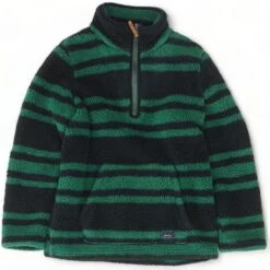 Joules Green Striped Outerwear