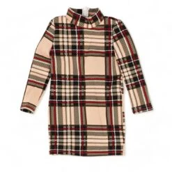 SHEIN Peach Plaid Dress