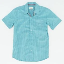 Teal Check Top