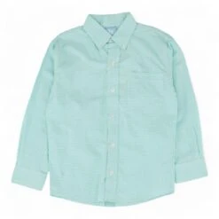 Turquoise Check Top