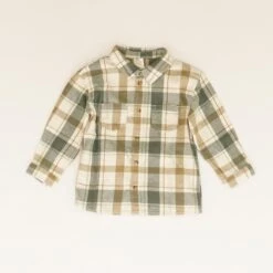 H&M Beige Plaid Top