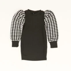 SHEIN Black Color Block Dress