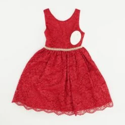 Red Eyelet Dress
