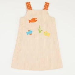 Orange Striped Dress