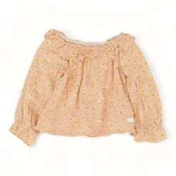 7 For All Mankind Peach Floral Top