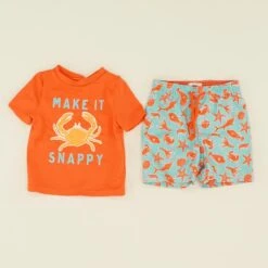 Old Navy Orange Graphic Set