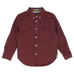 Burgundy Polka Dot Top