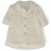 Ivory Faux Fur Outerwear