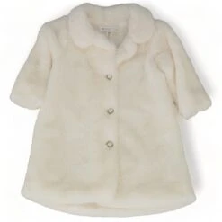 Ivory Faux Fur Outerwear
